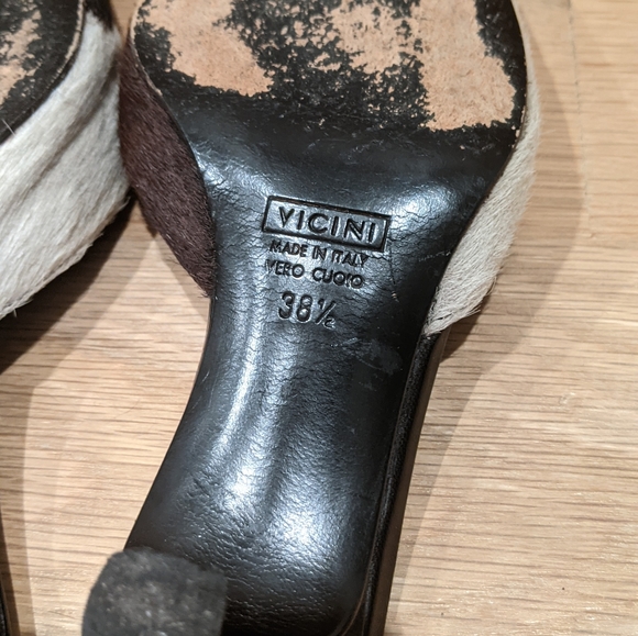 Vicini vintage cow print kitten heel mules - Picture 9 of 10